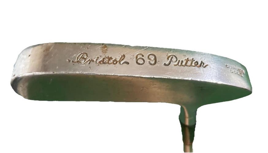 Bristol 69 Curved Sole Blade Putter RH Steel Shaft 32" Good Vintage Leather Grip