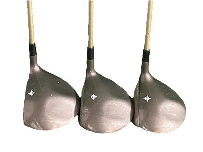 Left-Handed Pro Control Wood Set Driver,3w, 5w LH Ladies Flex Graphite New Grips