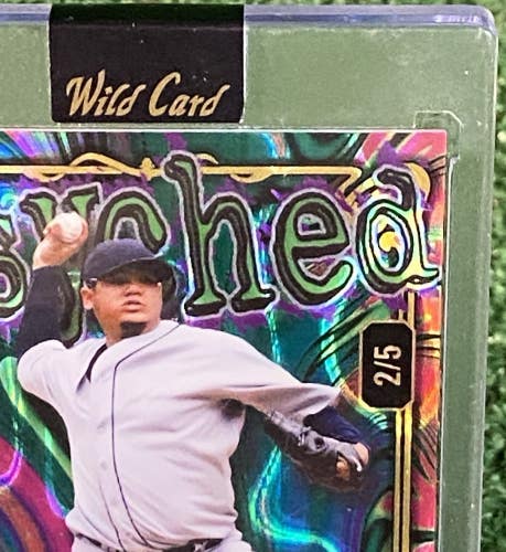 Felix Hernandez 2024 Psyched Pink Teal Lava Foil 2/5 AP-FH Alumination Wild Card