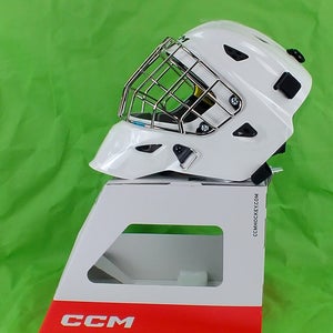 Junior CCM Axis F5 Goalie Mask (New)-White