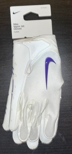 White/Purple XL Nike Vapor Jet 7.0 Gloves (New)