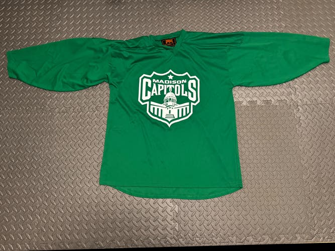 USHL Madison Capitols Green Large Men's Flow Jersey