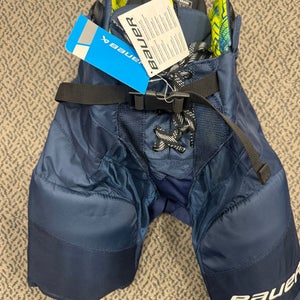 Junior Navy Large Bauer HP ELITE Hockey Pants (New)