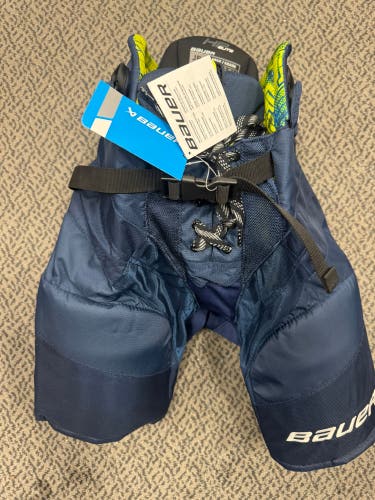 Junior Navy Large Bauer HP ELITE Hockey Pants (New)