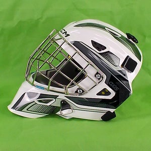 Junior CCM Axis F5 Goalie Mask (New)-Black/White Decal