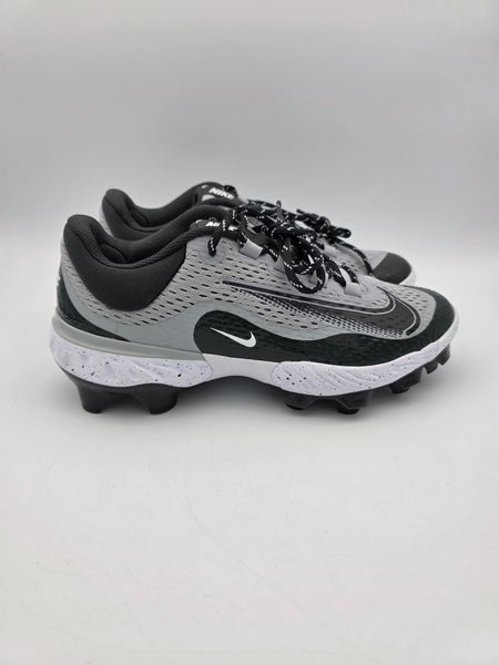 Nike Alpha Huarache Elite 4 Low MCS 'Wolf Grey Dark Smoke Grey' Baseball Cleats Men's Size 8.5