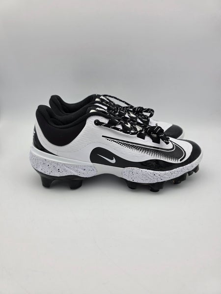 Nike Alpha Huarache Elite 4 Low MCS 'White Black' Baseball Cleats Men's Size 8.5