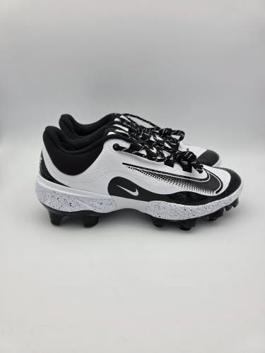 Nike Alpha Huarache Elite 4 Low MCS 'White Black' Baseball Cleats Men's Size 11.5