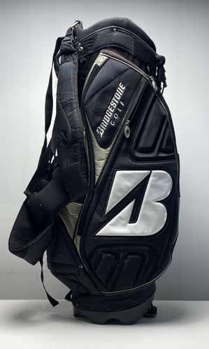 Bridgestone Stand Stand Bag Black 6-Way Divide Dual Strap Golf Bag