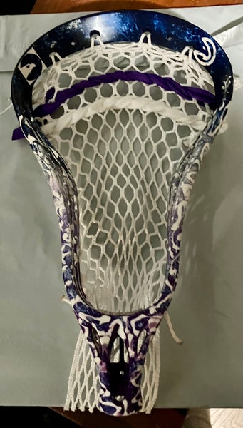 Warrior Revo Pro 2.0 Strung Head (New) custom dyed purple marble hawks logo