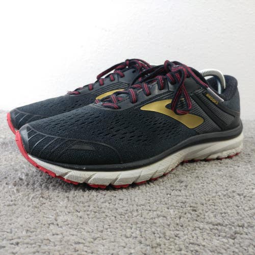 Brooks Adrenaline GTS 18 Mens Size 9.5 Running Shoes Black Gray NO INSOLES