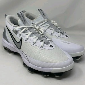 Nike Force Trout 9 Elite MCS 'White Black Metallic Silver' Baseball Cleats Men's Size 13