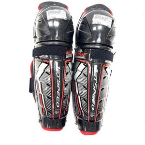 Used CCM JETSPEED EDGE Junior Shin Guards Black 12" 11860-S000302129