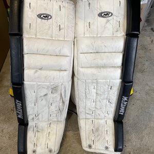 Mckenney GP 870 Pro Spec Goalie Leg Pads/35" + 1"/ White/Black (Used)