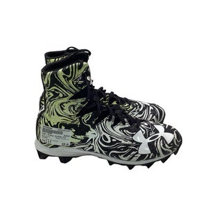Used Under Armour CLUTCH FIT Adult FB Cleats Black And White Senior 8.5 11347-S000260968