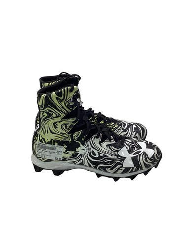 Used Under Armour CLUTCH FIT Adult FB Cleats Black And White Senior 8.5 11347-S000260968