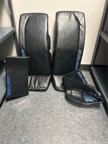 Bauer 3x pads blocker catcher gloves senior goalie set