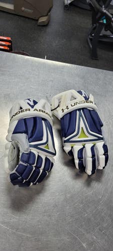 Used Under Armour BIO FIT NAVY DONT GIVE UP THE SHIP Lacrosse Gloves Mens None LG 11497-C000154310