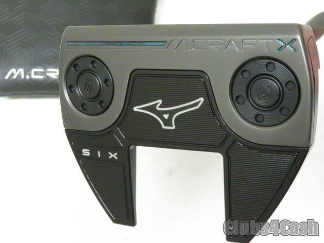 Mizuno M Craft X B 6 SIX Putter Mallet Bend Black Steel 35" +Cover .. NEW