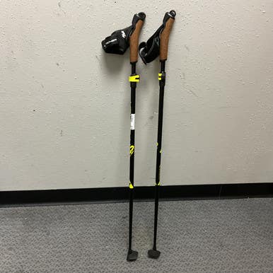 Used Fischer RCS JUNIOR VARIO TREKKING POLES Boys Black 95 cm / 38 in 11855-S000196202
