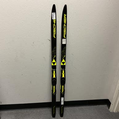 Used Fischer RCS SPRINT CROWN Boys XC Ski/Binding Black And Optic Yellow 130 cm 11855-S000196200