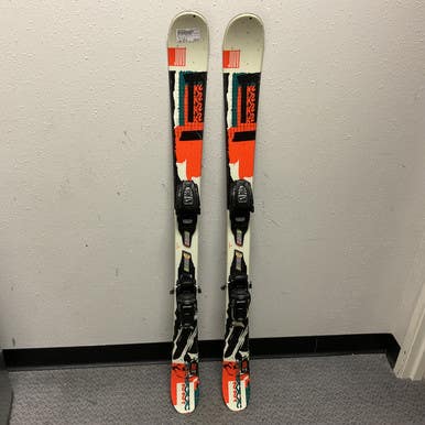 Used K2 JUVY TWIN TIPS Boys DH Ski/Binding Orange 129 cm 11855-S000196186