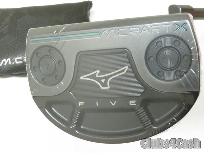 Mizuno M Craft X P 5 FIVE Putter Mallet Plumber Black Steel 35" +Cover   NEW