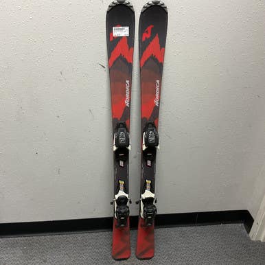 Used Nordica NAVIGATOR TEAM Boys DH Ski/Binding Black And Red 120 cm 11855-S000196135