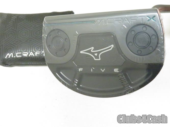 Mizuno M Craft X B 5 FIVE Putter Mallet Plumber Bend Black Steel 34" +Cover  NEW