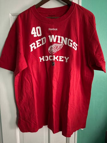Red XL Henrik Zetterberg Detroit Red Wings Adult Unisex Reebok Shirt (New)