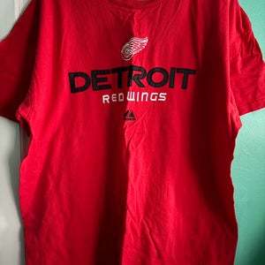Red XL Detroit Red Wings Adult Unisex Majestic Shirt (New)