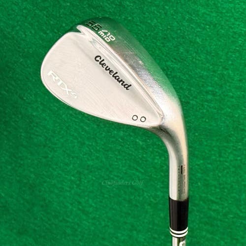 Cleveland RTX-4 Mid Satin Chrome 56-10 56 Sand Wedge KBS Steel Wedge Flex
