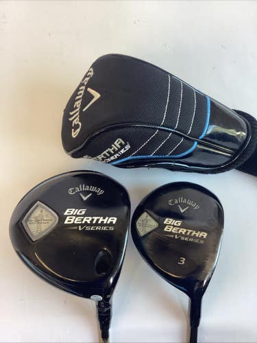 Callaway Big Bertha V Series Fairway Woods Set Driver & 3 Wood Ladies Graphite