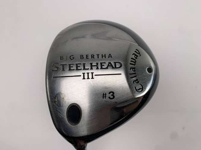 Callaway Steelhead III 3 Fairway Wood 15* System III Uniflex Steel Mens LH