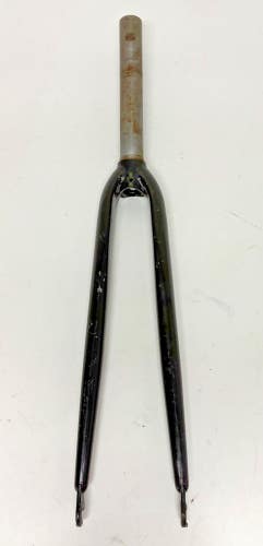 Vintage Black Steel 700C Road Bike Fork 185mm 1-1/8" Threadless Steerer Tube