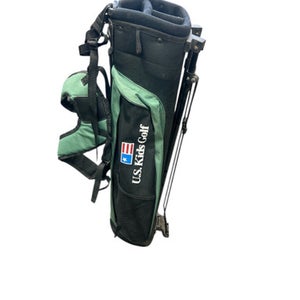 Used US Kids GREEN/BLACK Jr Stand Bag Black And Green 11862-S000091976