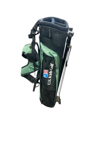Used US Kids GREEN/BLACK Jr Stand Bag Black And Green 11862-S000091976