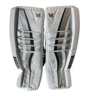 Used Vaughn VELOCITY V6 Goalie Leg Pads Senior Black 36" 10299-S000304073