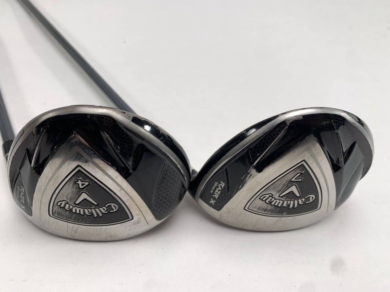 Callaway Razr X Black 4 & 7 Fairway Wood Set 17* 21* 50g Ladies Graphite RH