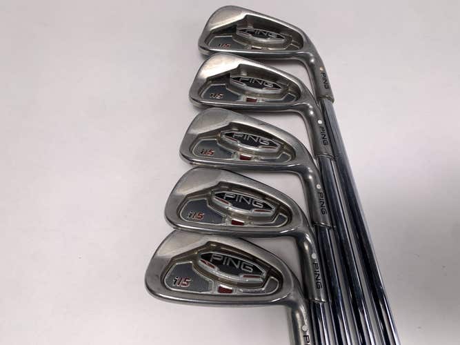 Ping i15 Iron Set 4-9 White Dot 3* Up AWT Stiff Steel Mens RH- no 6i