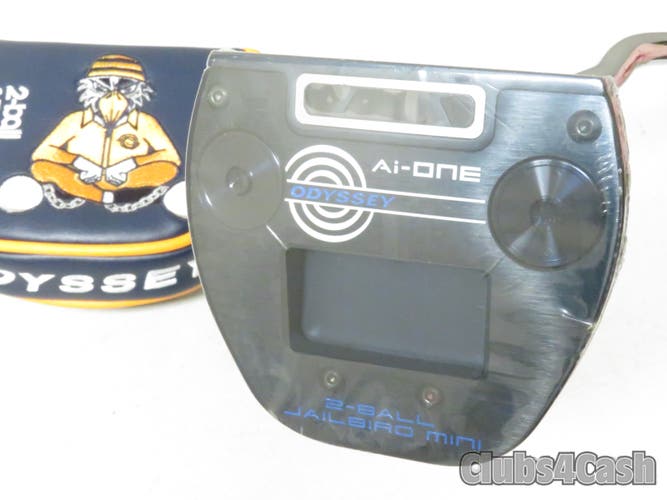 Odyssey Ai One 2-Ball Jailbird Mini putter Double Bend 35" +Cover .. NEW