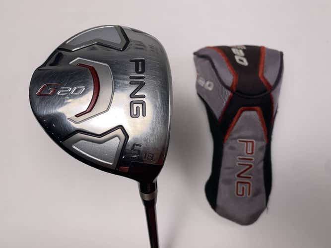 Ping G20 5 Fairway Wood 18* TFC169F Soft Regular Senior Graphite Mens RH HC