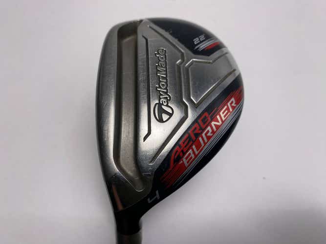 TaylorMade Aeroburner Black 4 Hybrid 22* REAX 60g Regular Graphite Mens LH