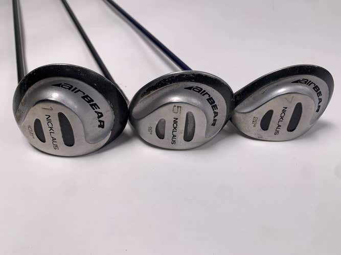 Nicklaus Air Bear Wood Set Driver 5 7 | 10.5* 19* 22* Mens RH- Rattle in Shaft