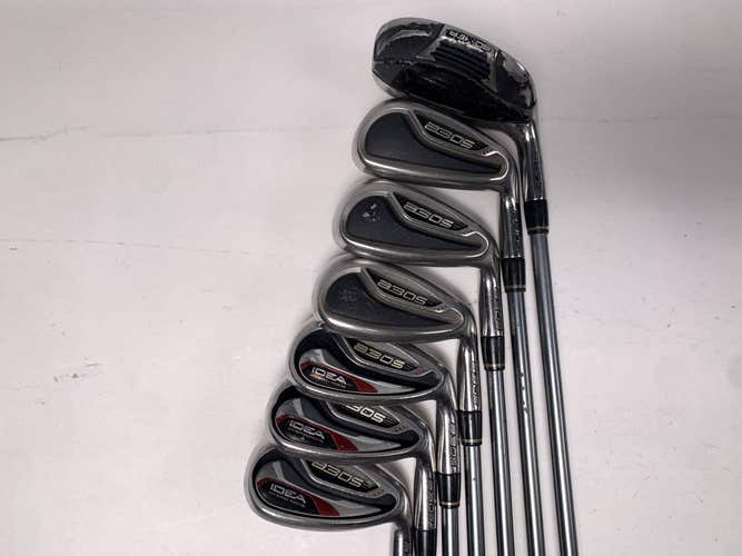 Adams Idea A3 OS Hybrid Iron Set 5H-7-PW+GW+SW Grafalloy Senior RH No 6i