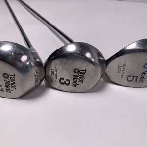 TaylorMade Pittsburgh Persimmon Wood Set Driver 3 5 | 12* 17* 18* Womens RH