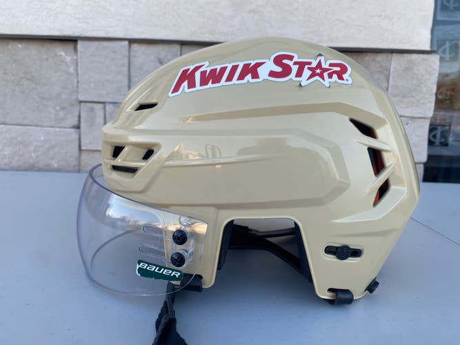 CCM Tacks 710 Pro Stock Hockey Helmet Wheat Beige Large Visor Combo 6759