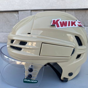CCM SUPER TACKS X Pro Stock Hockey Helmet Wheat Beige Small Visor Combo 6392