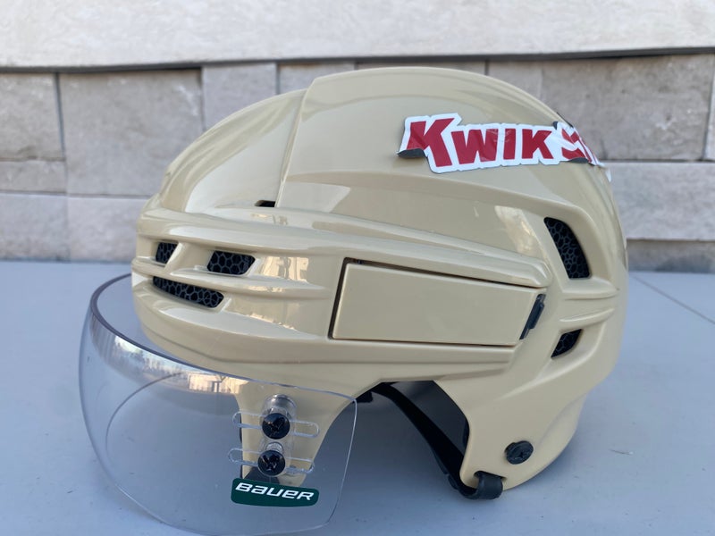 CCM SUPER TACKS X Pro Stock Hockey Helmet Wheat Beige Small Visor Combo 6392