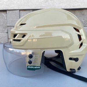CCM Tacks 710 Pro Stock Hockey Helmet Wheat Beige Small Visor Combo 7329